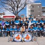 Banda de Sikuris del Colegio 49 de Tilcara, rumbo a la Fiesta del Señor del Milagro de Salta